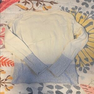 Athleta Cream and Gray Women's Sweater